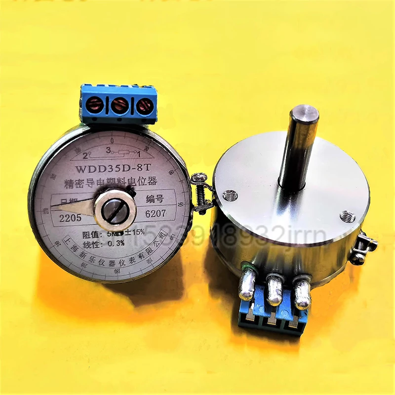 1pcs WDD35D-8T With Pointer And Wiring Terminal 0.3% Precision Conductive Plastic Potentiometer 5K Needs To Be Customized