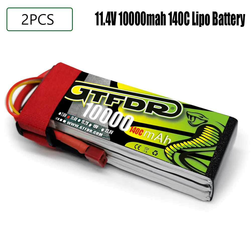 GTFDR 3S 11,1 V batería LIPO 7200MAH 8200MAH 9400MAH 10000MAH 120C 140C para coche RC 1/10 1/8 Buggy truggy RC coche camión UAV RACING