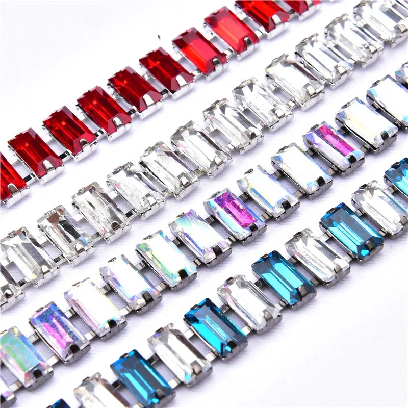 Rhinestone Banding Trim - 1 yard de garniture rectangulaire en