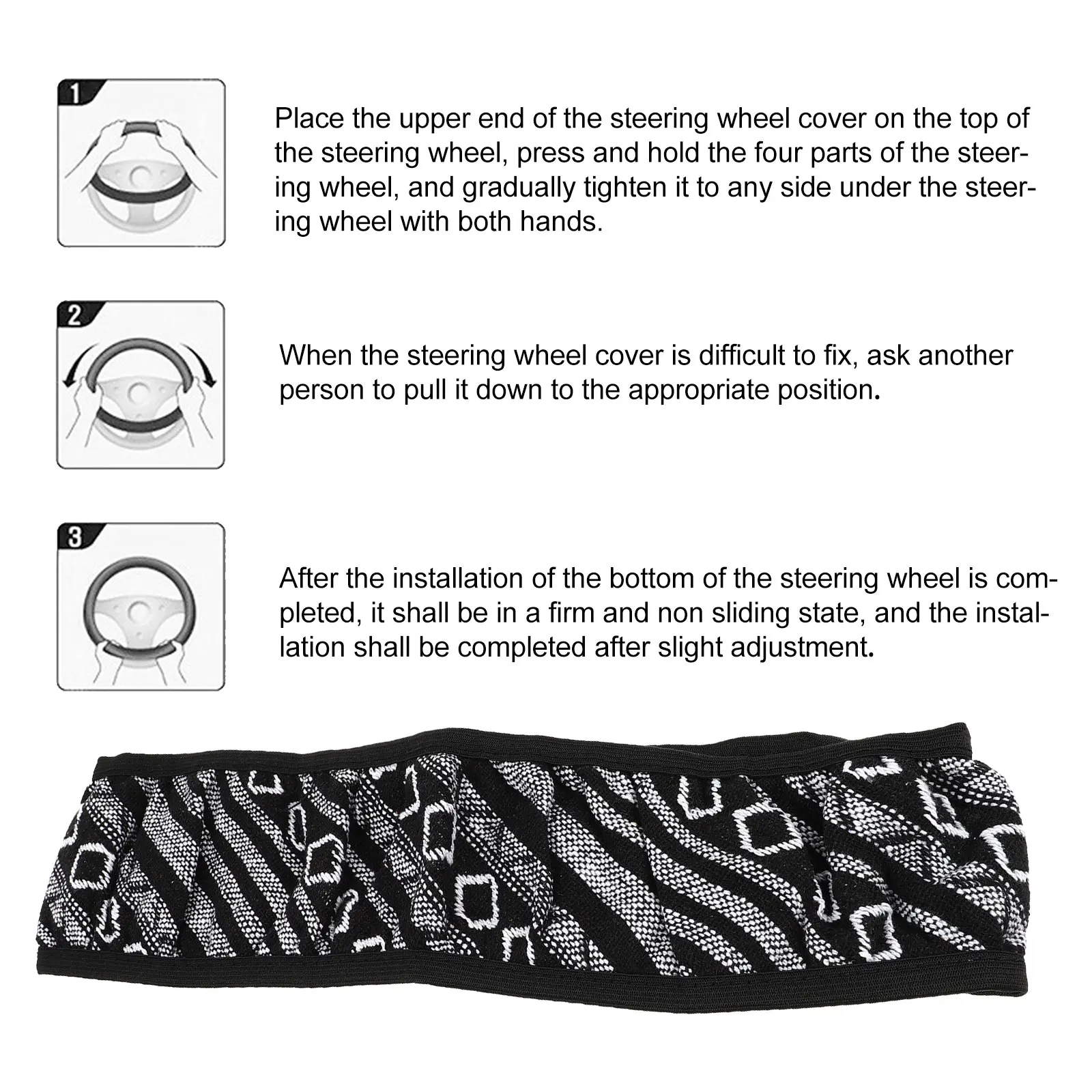 

1pc Car Steering Cover Stylish Soft Durable Protective Wrap For Men Women Steering Wheel Accessories Wheel Parts Car Accessories