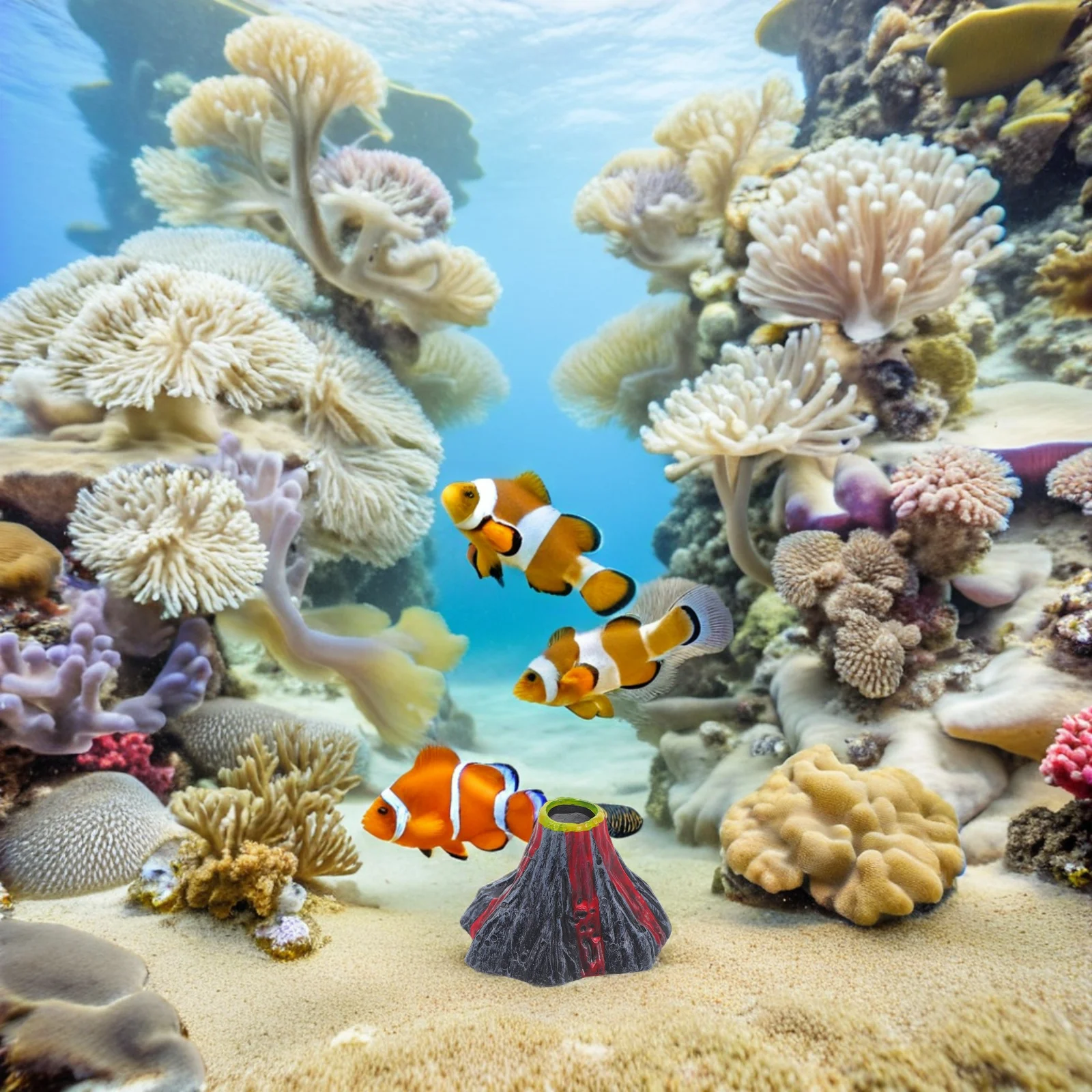 

5 Pcs Simulated Volcano Aquarium Hideout for Fish Crafts Fake Volcanic Decoration