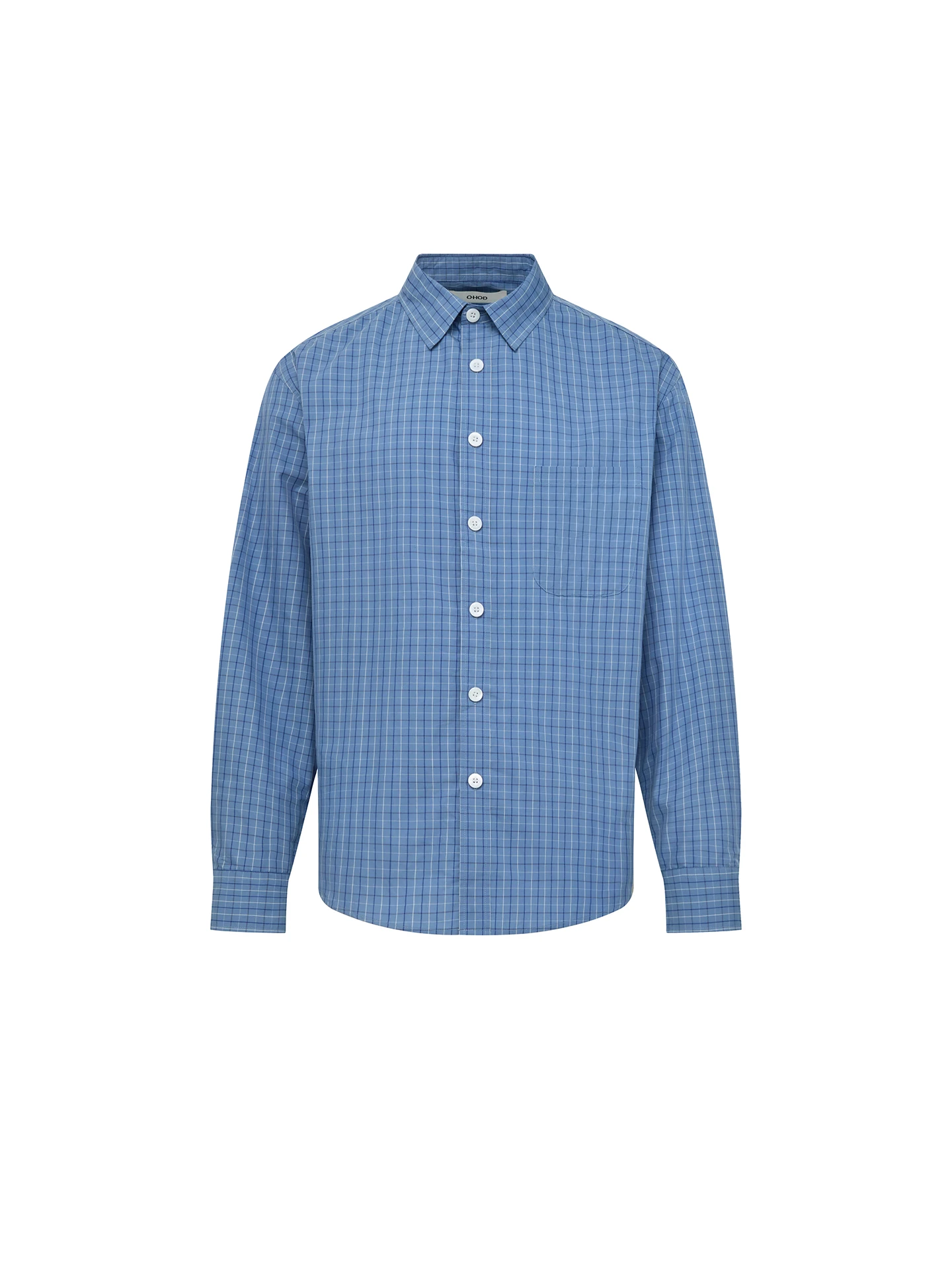 

Retro Japanese Sle Long Sve Blue Plaid irt Casual Turn-down Collar Spring College Sle Couple's Loose Fit Polyester C...