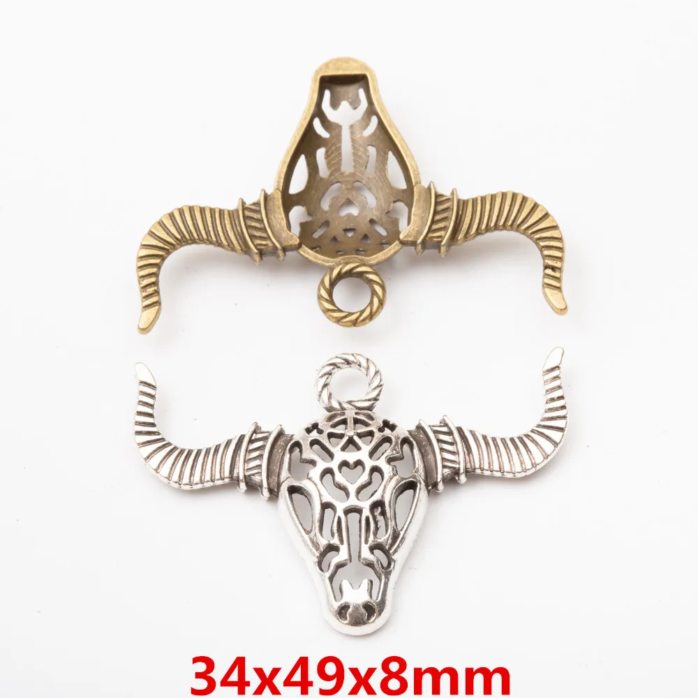 

15pcs Cattle Craft Supplies Charms Pendants for DIY Crafting Jewelry Findings Making Accessory 620