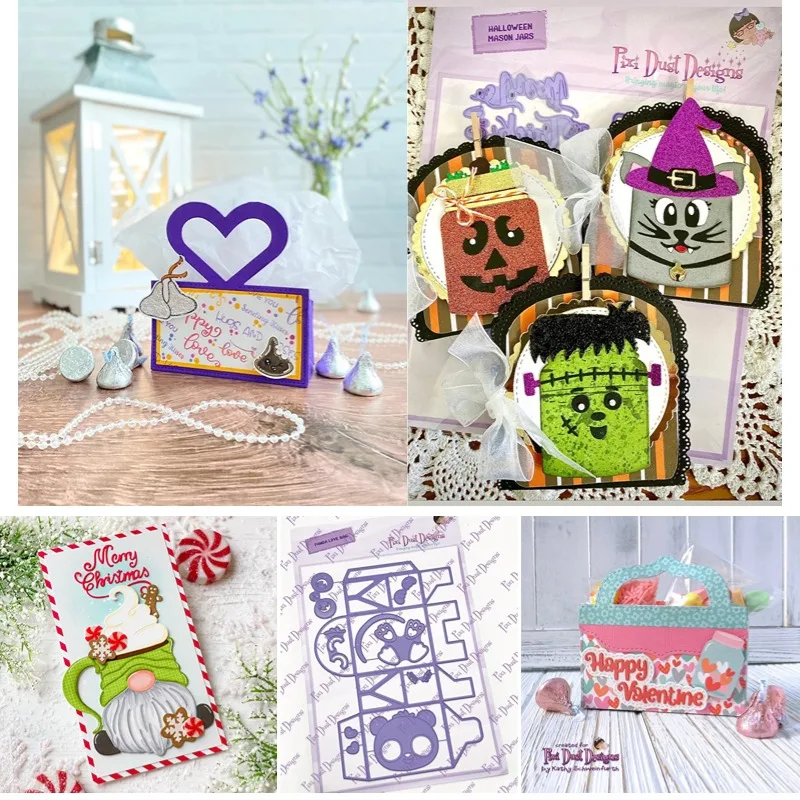 Halloween Mason Jars Love Metal Dies Cutting 2025 New DIY Die Molds Scrap Booking Paper Making Cuts Crafts Big Die Handmade