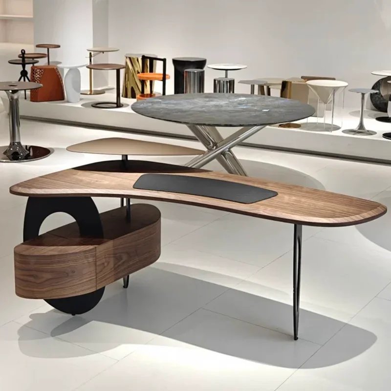 Modern minimalist corner desk Italian minimalist  boss table supervisor table Nordic designer