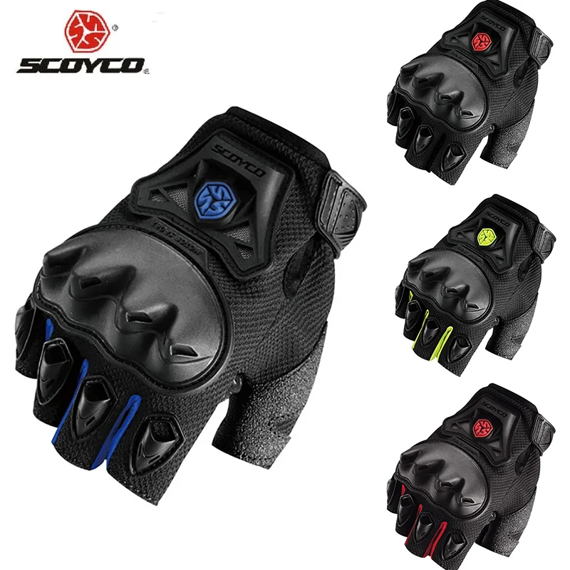 

SCOYCO Motorcycle Gloves Summer Breathable Half Finger Motocross Riding Gloves Anti-fall Mesh Racing Gloves Motorcycle Equipment