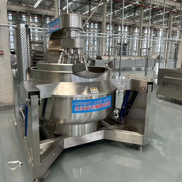 New High-Capacity Customised Automatic Industrial Curry Sauce Steaming Planetary Mixer Motor