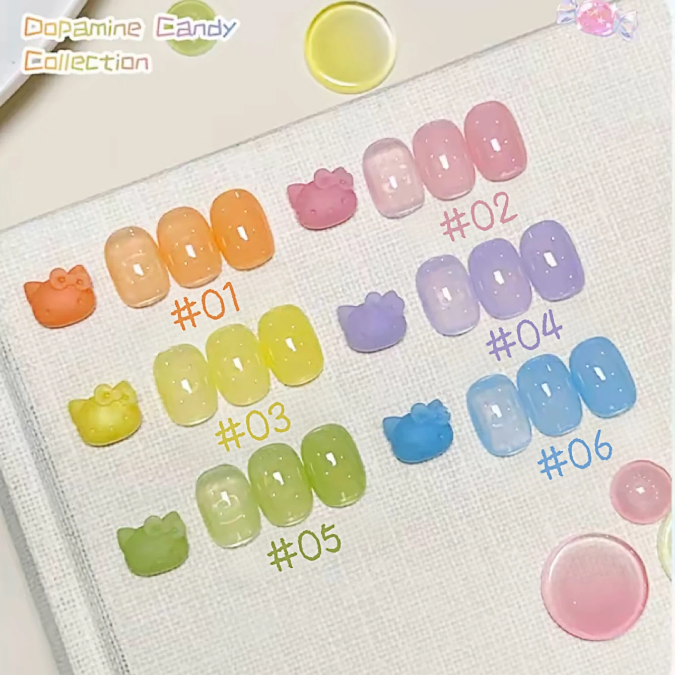 MIANEL 12ML Jelly Dopamine Candy Gel Nail Polish Multi-Color Nude Sheer Finish 1-6PCS Set 2026 New Release Bestseller