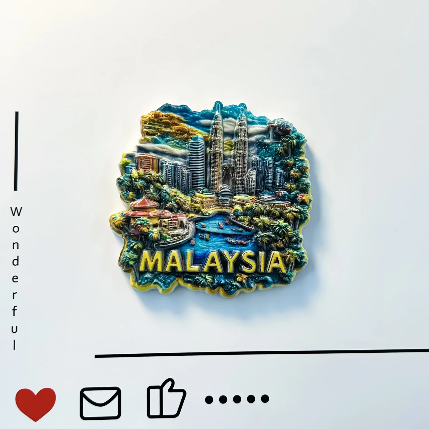 Malaysia, popular attractions, Kuala Lumpur, landmark buildings, twin towers, home decor, refrigerator stickers