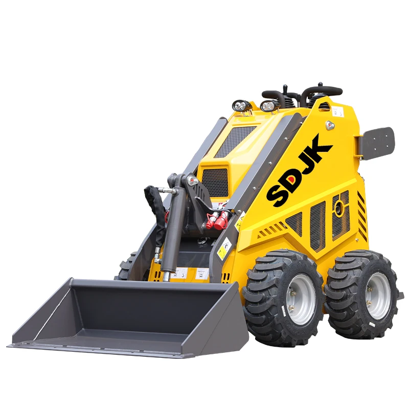 Mini type skid loader wheel type small skid loader structure diesel power support quick switch  free switch Customized