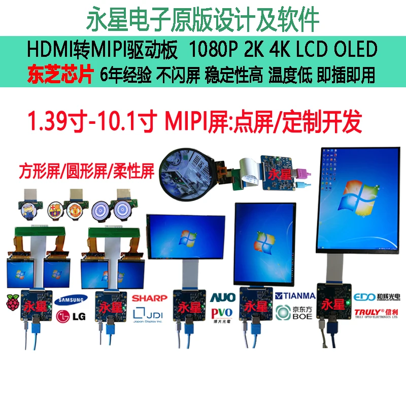 Applicable toHDMI to MIPI driver B101QAN01.0/B101UAN01.3/7/E/point screen custom fixture