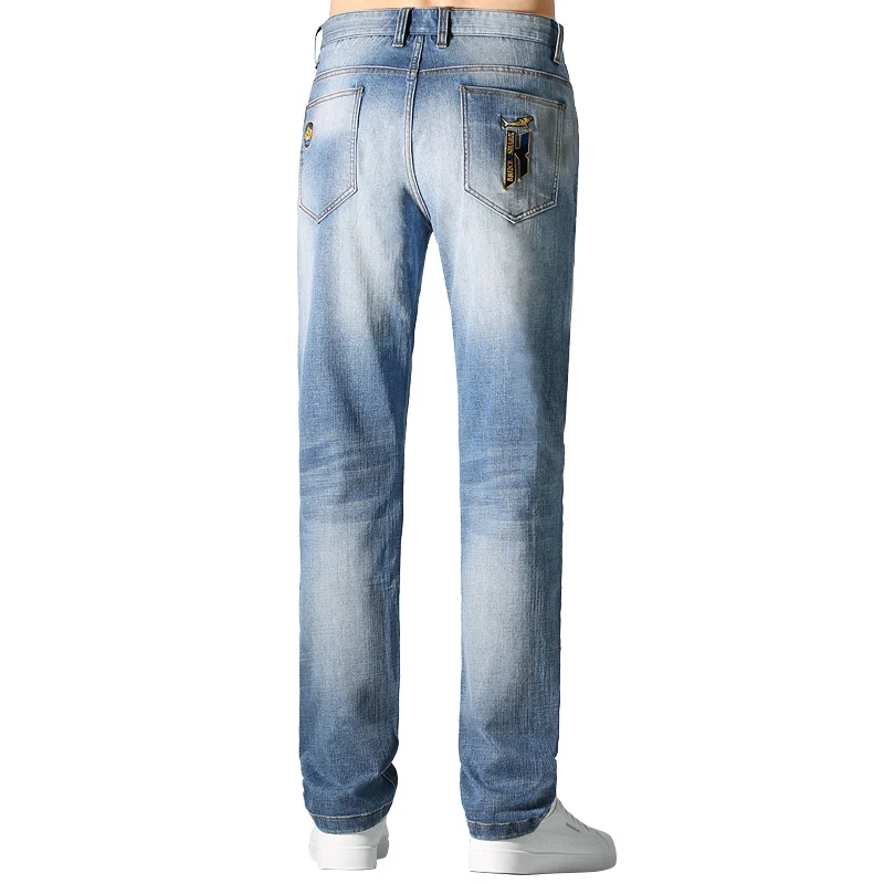 Bruce & Shark-Jeans cinza casual masculino, calça grossa de algodão stretch, perna reta, tamanho grande, moda, inverno, 2024