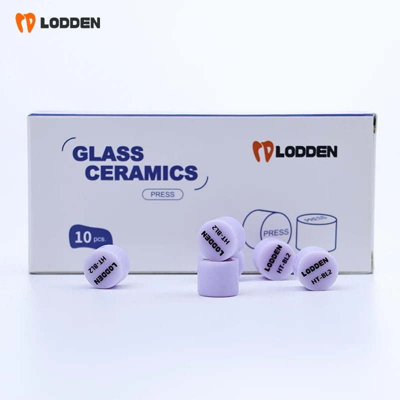 Purple Press Ingots Cube Dental Lithium Disilicate HT/ LT for Dental Lab CAD/CAM 10 Pieces Lodden Dental lab Materials