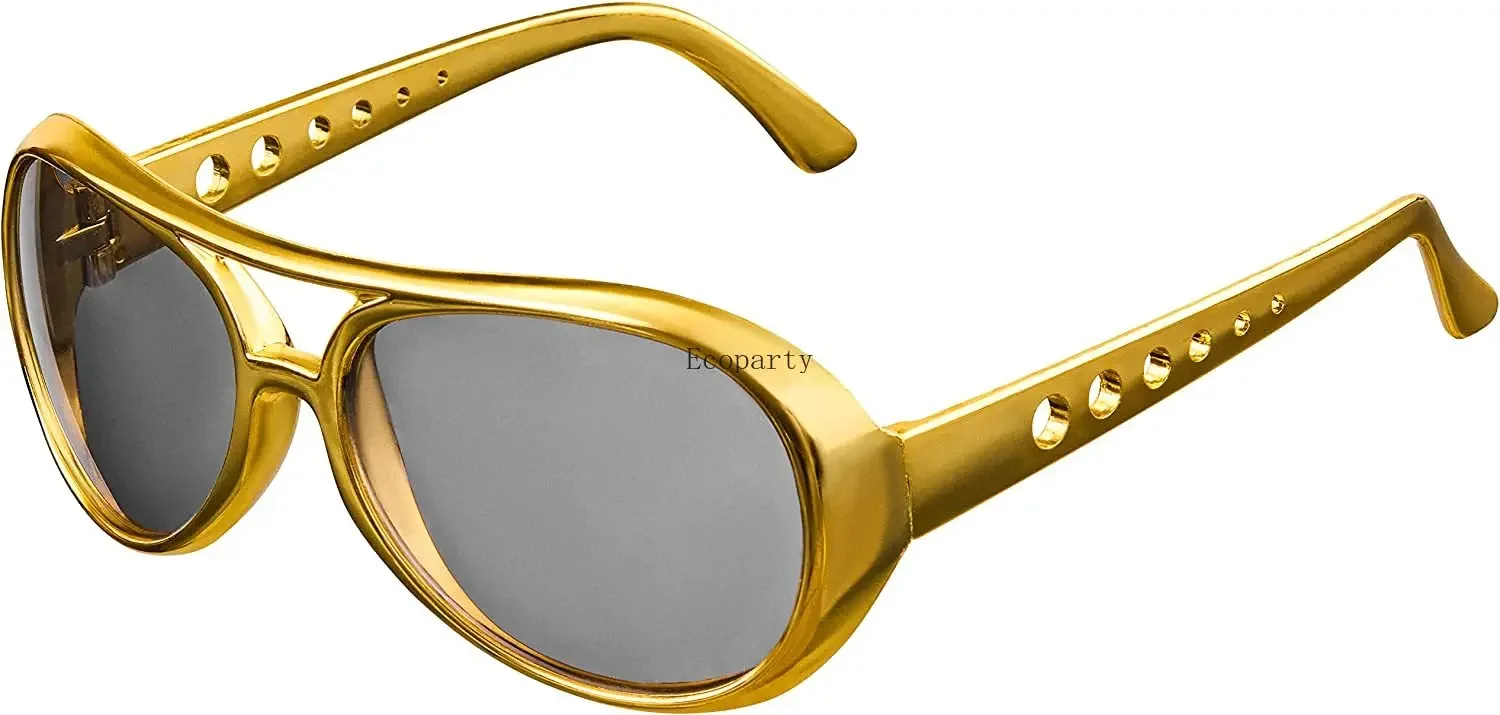 Impreza Halloweenowa, fantazyjny zestaw z lat 80., 2 sztuki: wyrazisty łańcuch gangsterski i okulary złote, śmieszny kostium, akcesoria z brzydkiego smaku, akcesoria anime.