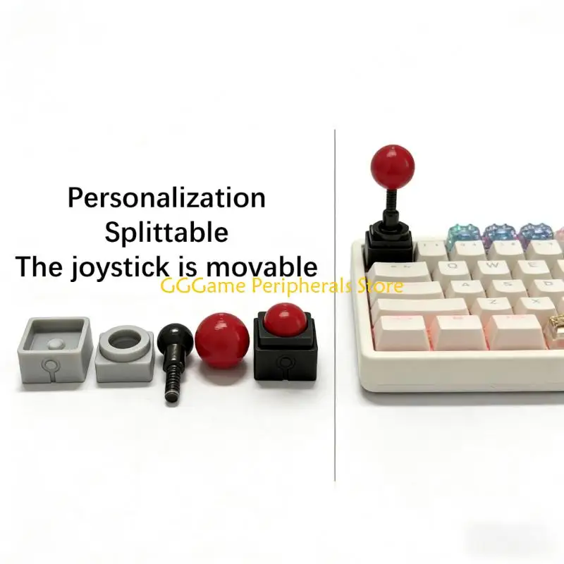 U55B Unique 3D Resin Joystick Keycap For Crosses Stem Mechanical Keyboards For Gamers And Typists