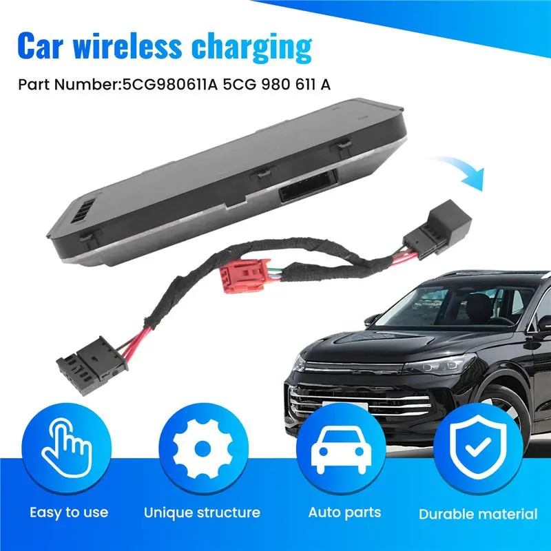 5CG980611A For VW Golf Mk7 Passat B8 T-Roc Jetta Arteon Tiguan Mk2 Car Wireless Charging 5CG 980 611 A-A99D