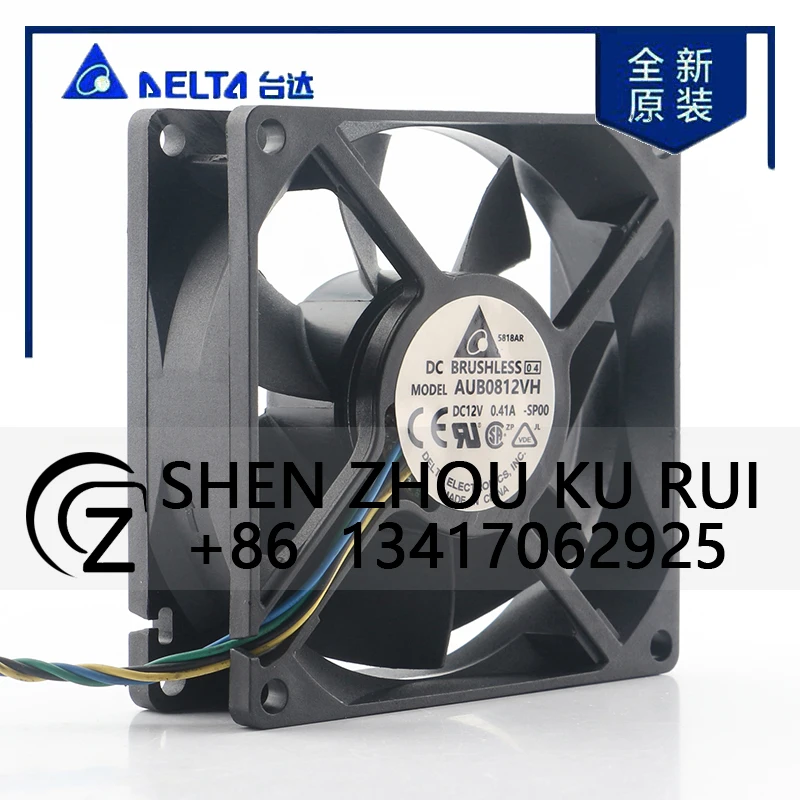 

AUB0812VH-SP00 5V 24V 48V DC12V 0.41A AC EC 8025 80X80X25MM 8CM PWM Automatic Speed Control Radiator Inverter Cooling Fan
