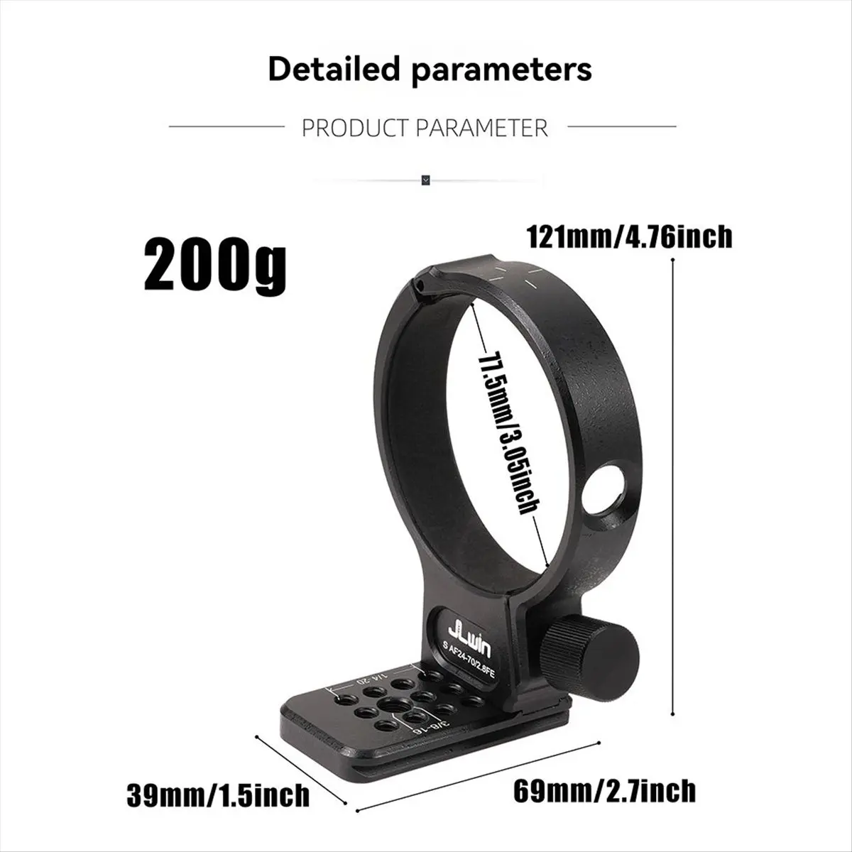 

Кольцо-крепление M05K JLwin для штатива для объектива Samyang AF 24-70mm F2.8 с быстросъемной пластиной для штативов Acra-Swiss