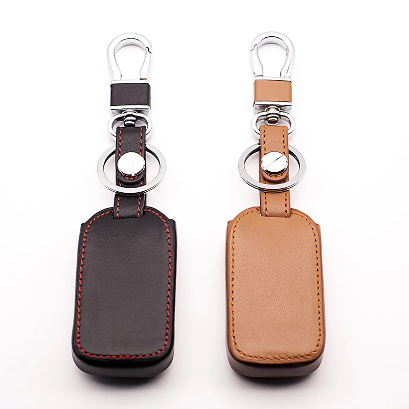 Genuine Leather Smart Remote Key Case For Honda HRV HR-V Vezel For Jazz Crosstour XRV Jed Pilot Accord Civic 2 Button Great Case