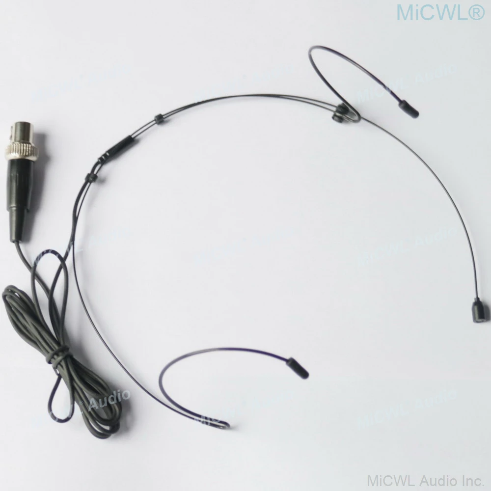 Top Quality ACT700 Black Headset Microphone For MiPro Wirelss BodyPack System Mini 4-Pin XLR Locking Zipper Box