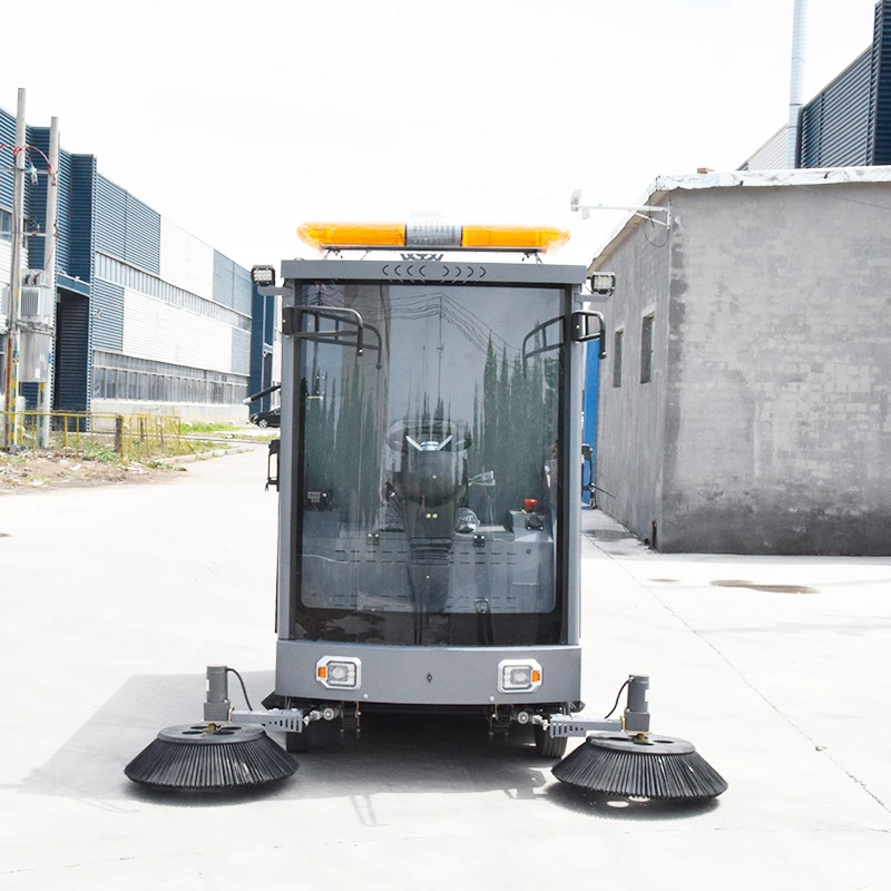 Customized Ride-On New Heavy Duty Battery Powered 2200mm Self-Propelled Municipal Road & Floor Sweeper Dust Suppression System