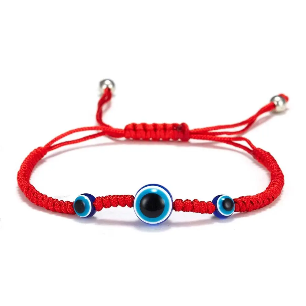 1 Pcs Braided Red Thread Bracelets For Women Men Turkish Eye Beads Lucky Red String Woven Bracelet Jewelry Fashion Gifts