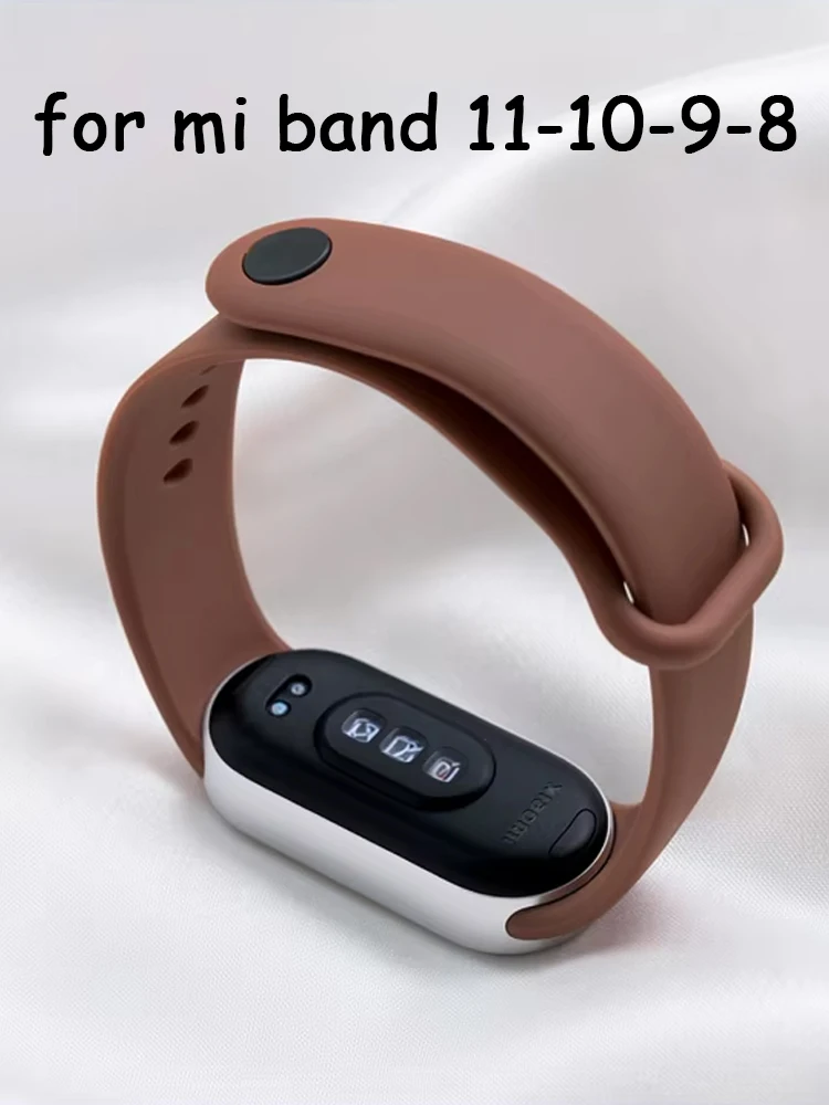 Strap For Mi band 11 10 9 8 Replacement Belt Sport Silicone Bracelet waterproof Watchbands for Xiaomi smart band 11 Accessories