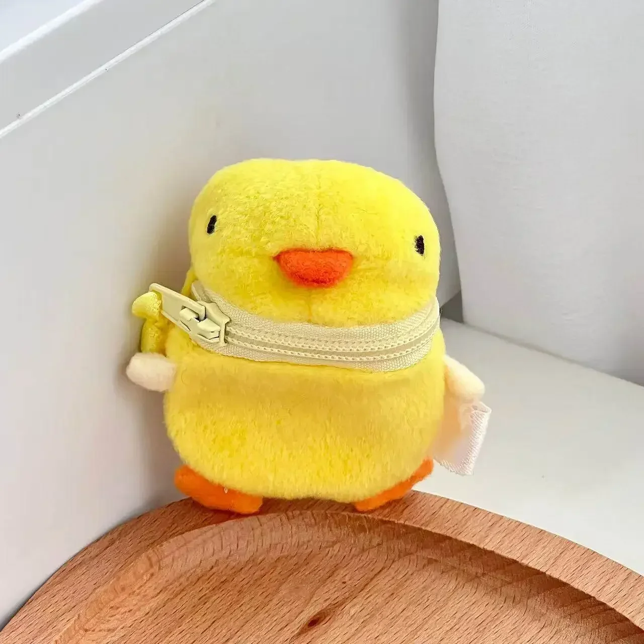 Niedliche Tier-Plüsch-Mini-Geldbörse Schlüsselanhänger Frosch Hund Hase Bär Huhn Schaf Taschenanhänger Kleine Reißverschluss-Geldbörse Schlüsselring Geschenk – Detail 6