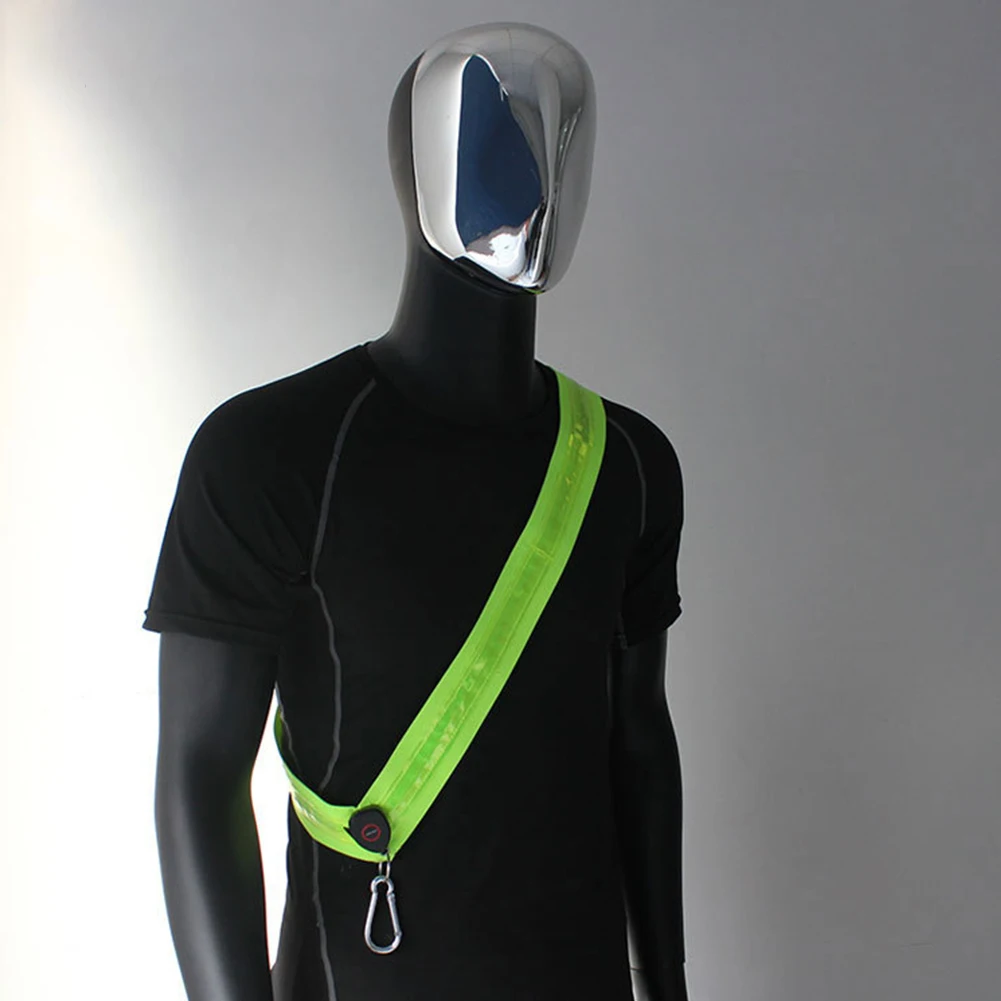 Reflective Straps Rechargeable LED Shoulder Straps for Men Women Night Safety Outdoor Hiking Jogging Walking Light Gear