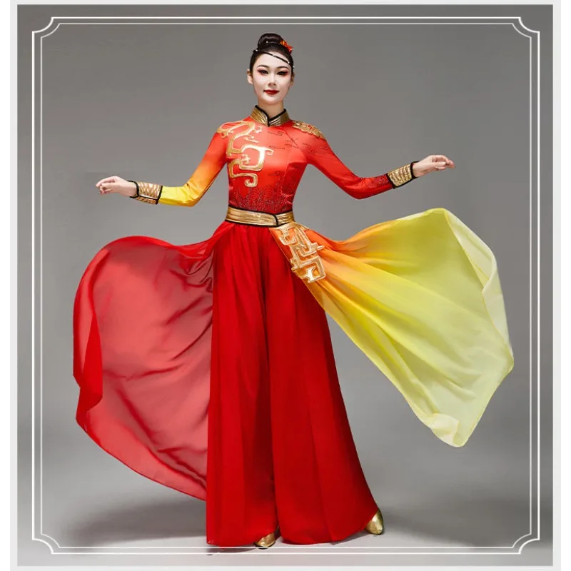 

New adult drumming costumes women's new festive dance costumes classical dance song accompaniment opening dance costumes