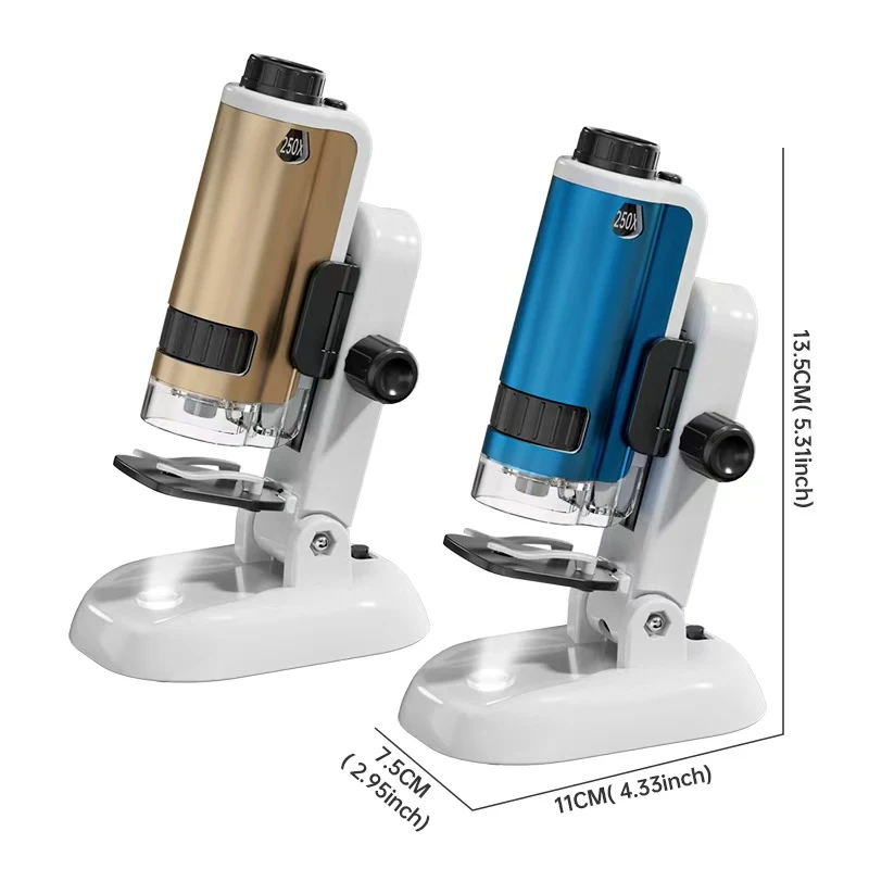 SCIENCE HORSE Portable Microscope Science Experiment Set STEM Educational Children's Toy Suitable for Family Outdoor Exploration