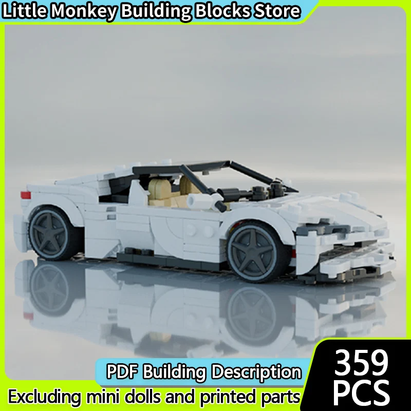 Snelheid Racewagen Model MOC Bouwstenen SF90 Hybride Supercar Modulaire Technologie Kinderen Vakantie Geschenken Monteren Speelgoed Pak