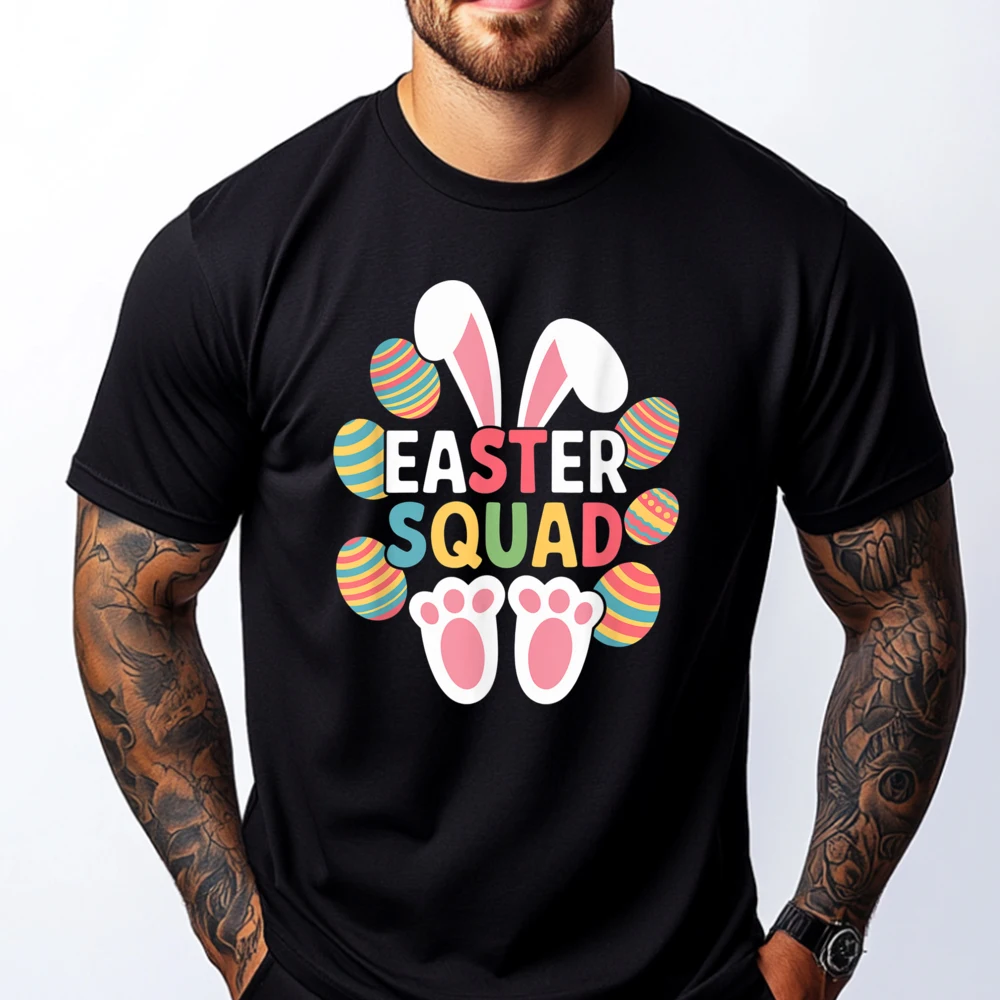 

Easter Squad Family Matching Easter Day Bunny Egg Hunt Group Brand T Shirt Spring Shirts For Men Mardi Gras