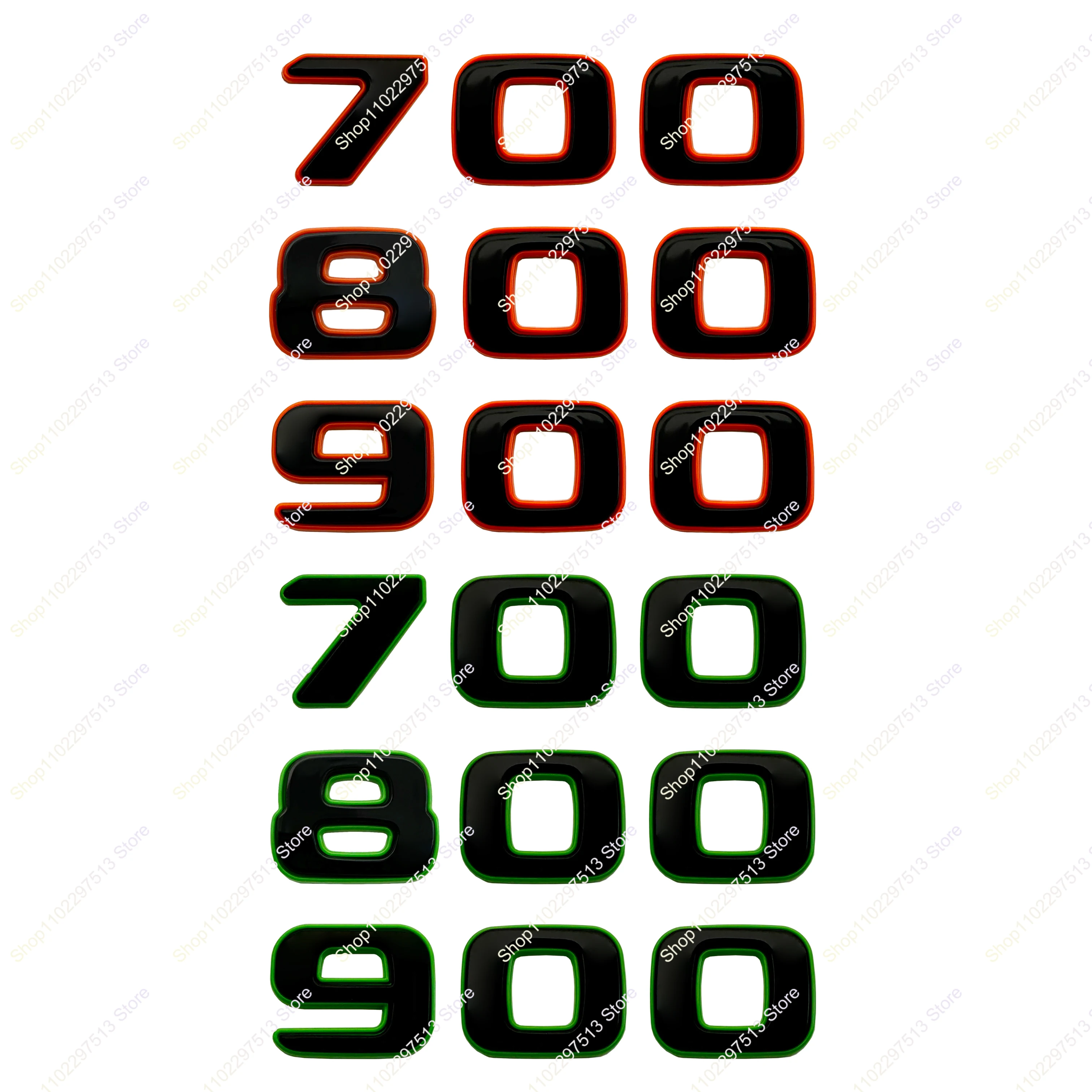 New Color Blocking Orange Green 900 800 700 EDITION Nameplate Badge Emblem For BRABUS Car Badge Styling Trunk Logo Sticker