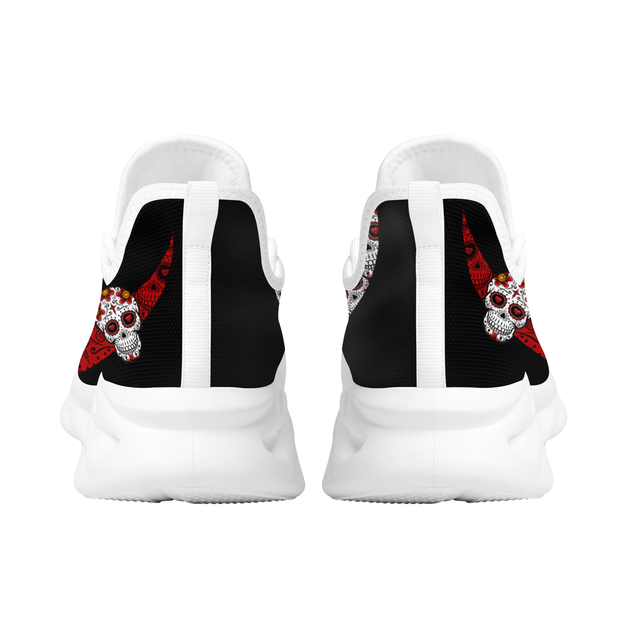 Zapatillas de deporte ligeras y transpirables, zapatos planos informales con estampado de calavera de girasol, tendencia juvenil al aire libre, vulcanizados con cordones, novedad de verano