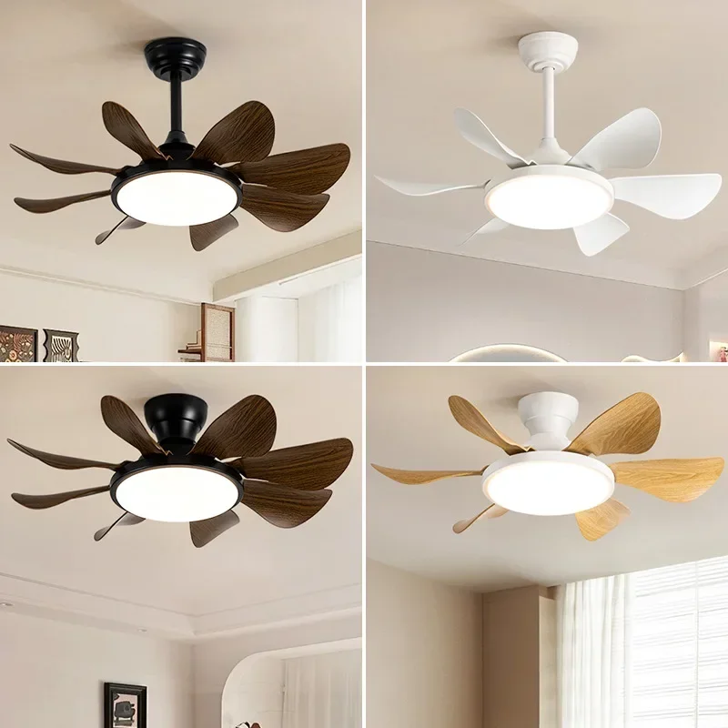 Nordic bedroom fan light dining room home modern simple ceiling fan light room frequency conversion