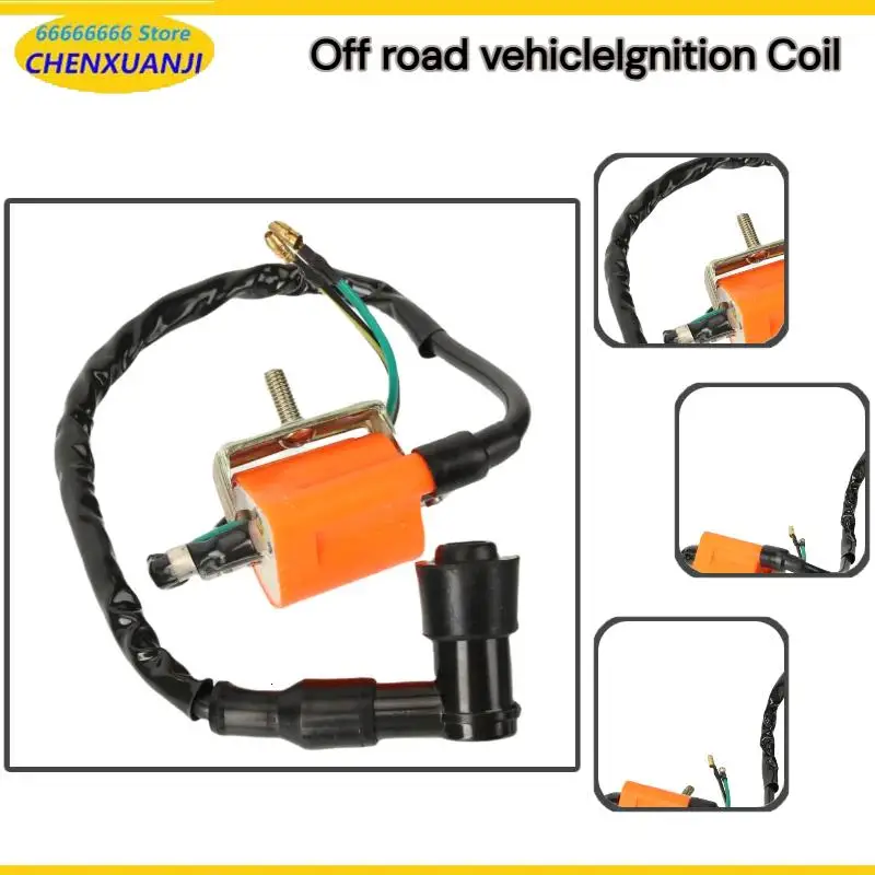 Motorcycle Horizontal Modification Ignition Coil With 135 Elbow Compatible For 110CC & 125CC Engines MOTO