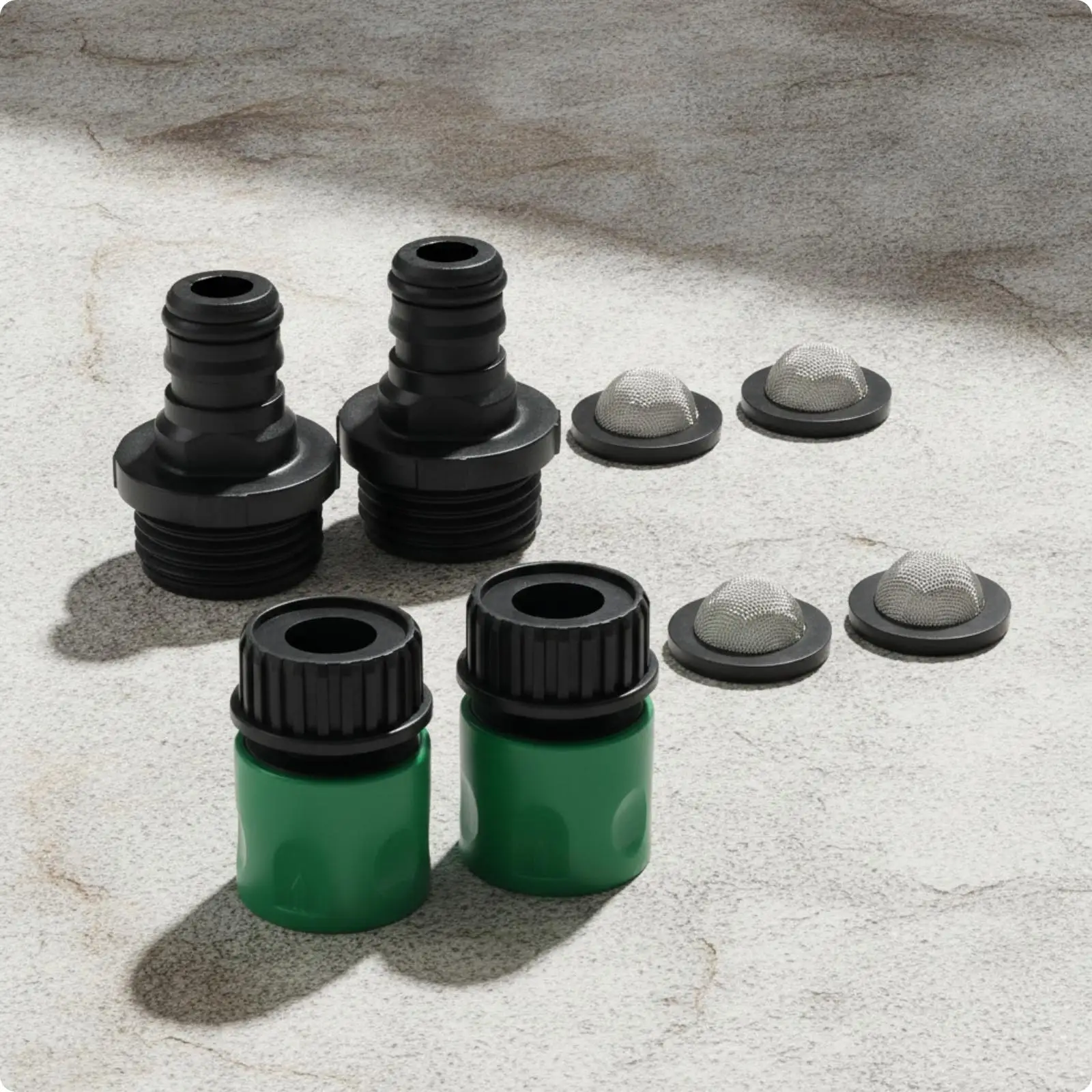 Outboard Flush Kit Boat Water Hose Connector with Rubber Base Strainer Washer Push Pull Quick Connect Fitting for Jet Ski