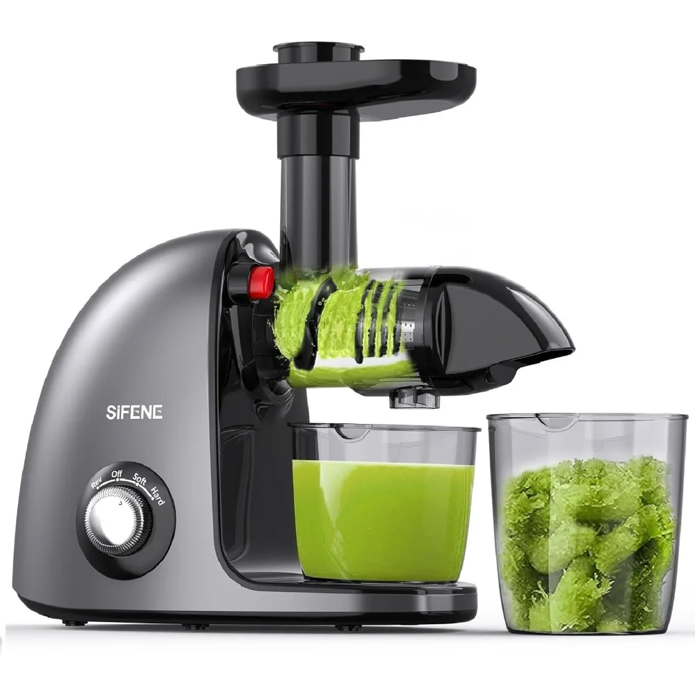 

Slow Masticating Juicer Machines for Fruit Vegetable, Juice Yield Maker Extractor with Quiet Motor Anti-Clog System