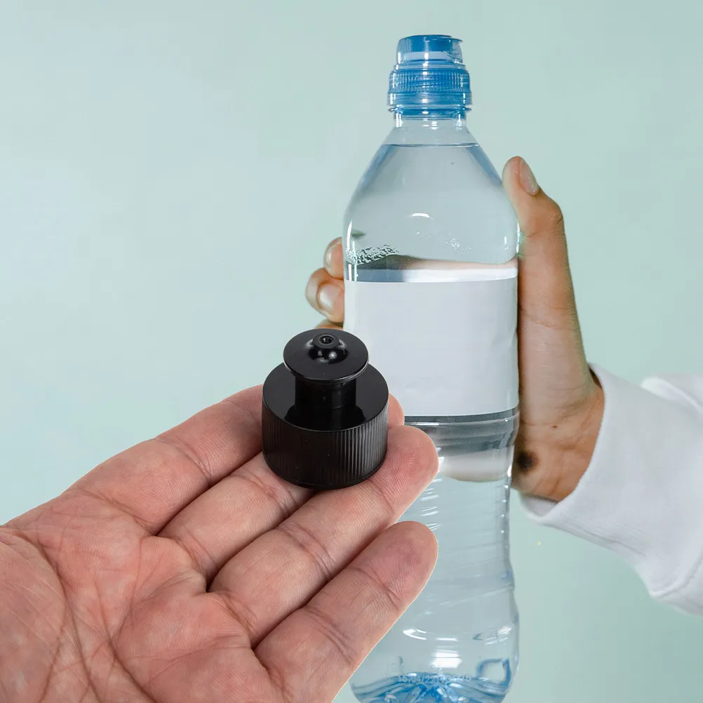 20Pcs Threaded Reusable Bottle Lid Pull-Up Leak-Proof Cap for Plastic Water Bottles Sports Drinking Cap Replacement Bottle Caps