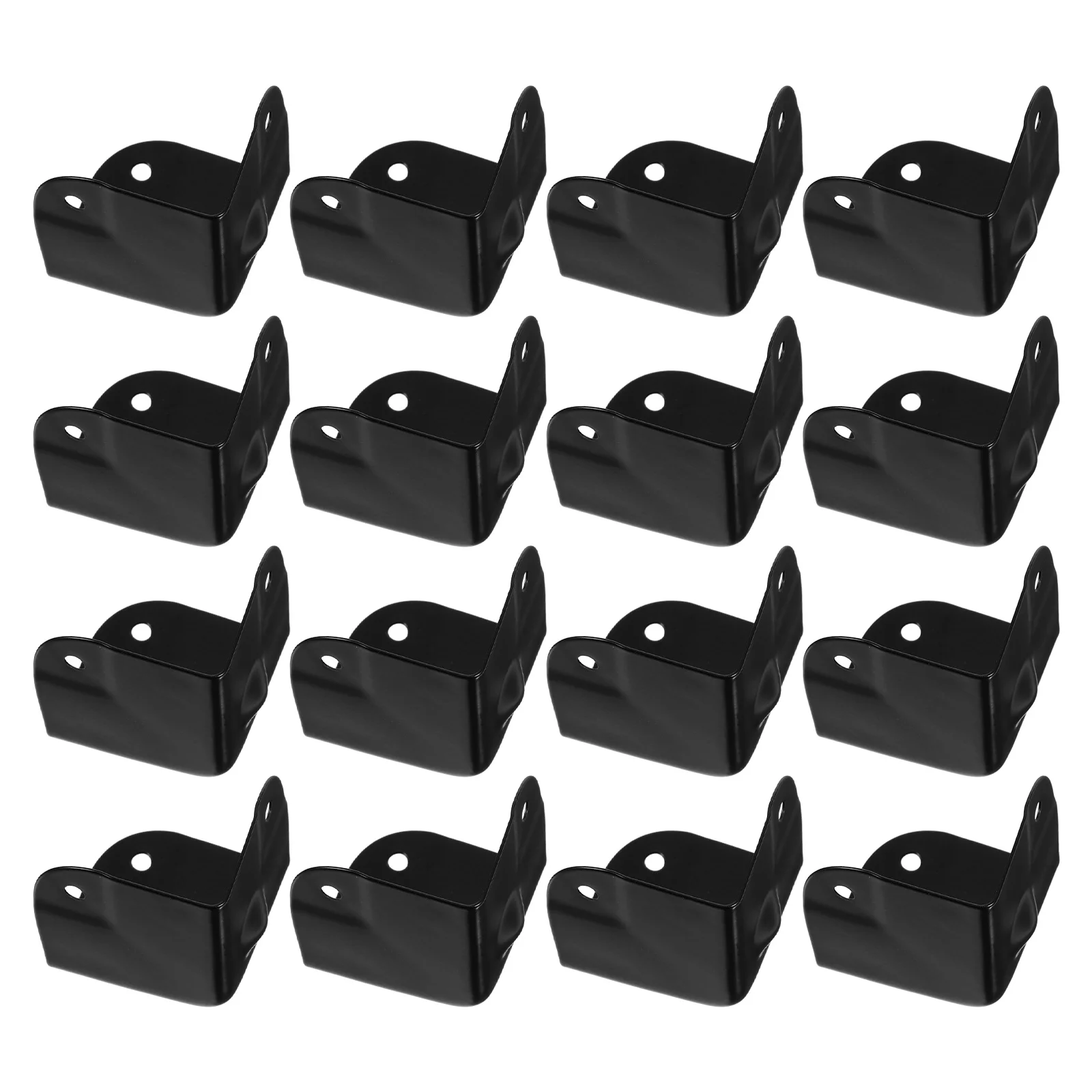 16Pcs Triangle Corner Ball Wrap Corner Protectors for Speaker Cabinet Flight Case Furniture Metal Box Edge Protection Black Iron