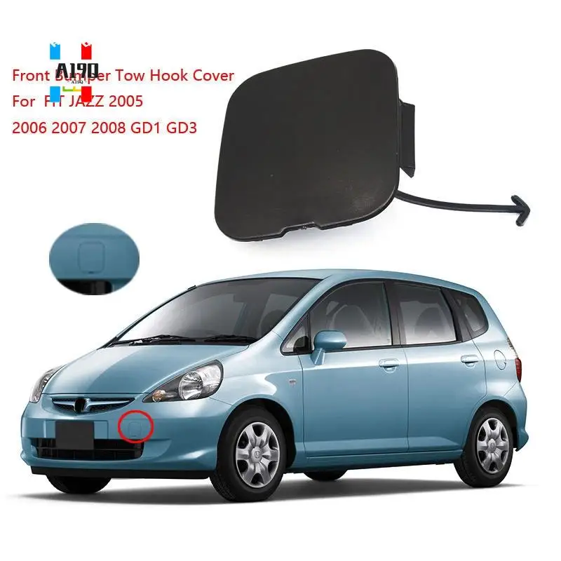 A19Q-Front Bumper Tow Hook Cover Hauling Eye Cap For HONDA FIT JAZZ 2005 2006 2007 2008 GD1 GD3 71104SAA900 71504-SAA-900