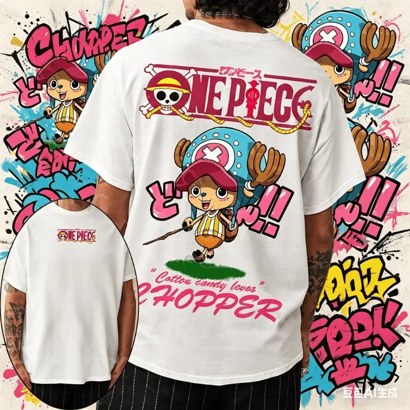 One Piece Anime Tony Tony Chopper bedrucktes T-Shirt für Herren und Damen, Herren-Top, Sport-T-Shirt, Herren-T-Shirt, T-Shirt 2026, neu