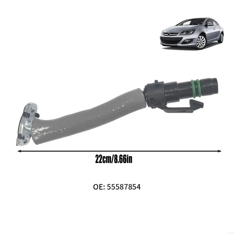 M76E 8,66 Zoll Motor-Turbolader-Ölablassrohr mit Hitzeschutzhülse und Flansch 860160 860423 – Detail 6