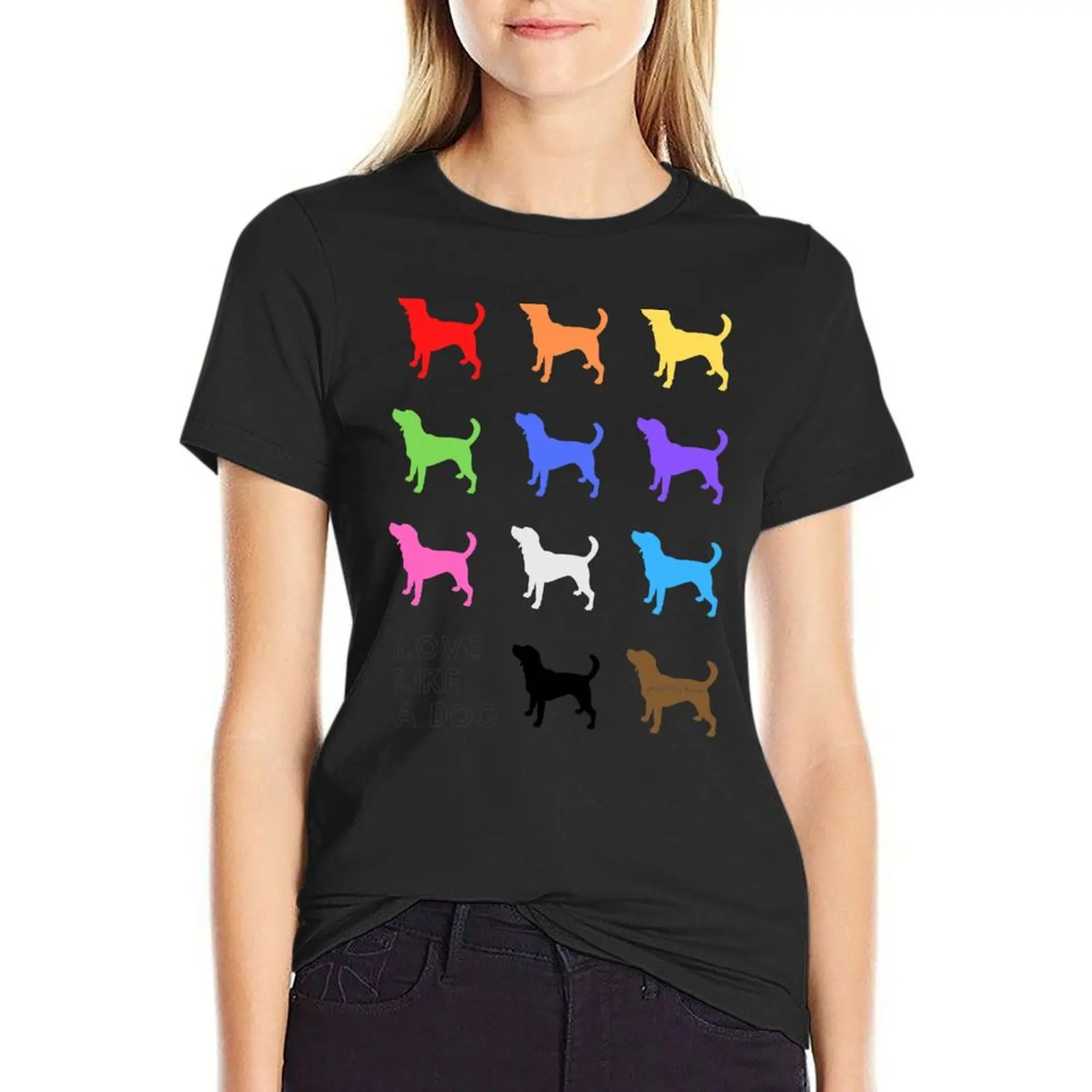 Love Like A Dog Pride Dogs T-Shirt shirts graphic tees Short sleeve tee Womens graphic t shirts