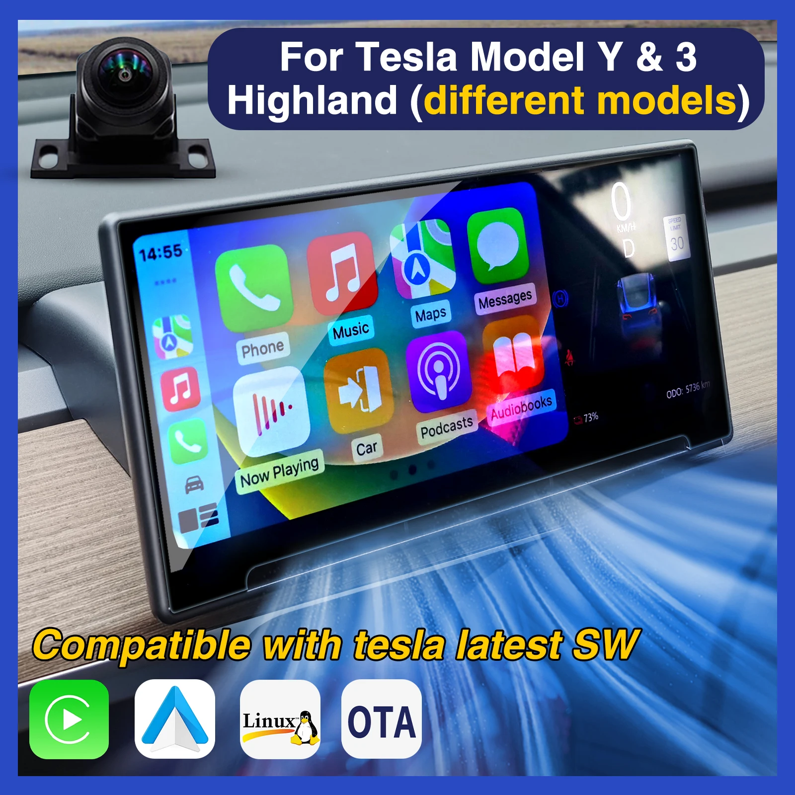 HUD Tesla Modello Y Head Up Display Modello 3 Schermo frontale Highland Cluster di strumenti Air Vent F9 Driver Cruscotto Tachimetro 2024