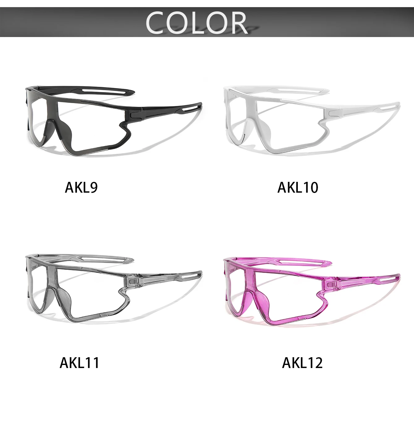 Männer Frauen Photochrome Motorrad Brille Outdoor Sport Großen Rahmen Winddicht Radfahren Laufen Wandern Brille – Detail 4