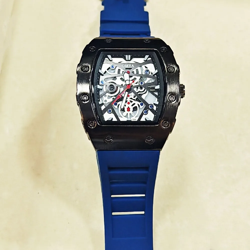 

OMYA модные кварцевые часы для мужчин, деловые мужские часы, повседневные спортивные наручные часы с силиконовым ремешком, Relogio Masculino relojes