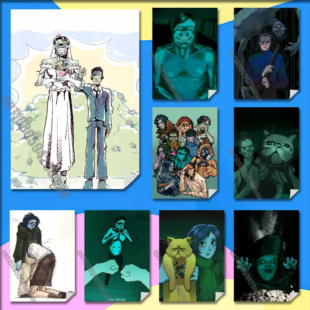 

No Im Not a H-Human Poster Wall Sticker For Bedroom 30x40cm Self-adhesive Decoration Fans Playbill Cover