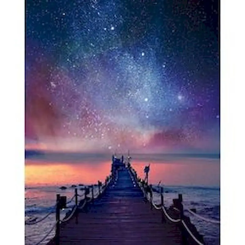 

RUOPOTY Diy Painting By Numbers With Frame Night Sky Landscape Picture On Numbers For Home Wall Art Decors 40x50cm